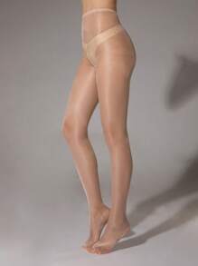 1 Stück glänzende glitzernde durchsichtige Strumpfhose für Frauen, Hautfarben, schlankende schwarze Farbe, Silberfaden, modisch & persönlich, erhältlich in Weiß, Grau, Kaffeefarben