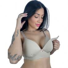 KIT 2 Nursing Bra With Reinforced Smooth Cup Kelly NUDE + BLACK - 彩色 - 查看 3