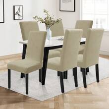 Ystyle Chair Covers With Backrest 2/4/6 Pieces, Stretch Chair Covers Living Room Kitchen, Universal Stretch Chair Covers, Modern Anti-Scratch Cat Chair Covers - Khaki - View 2