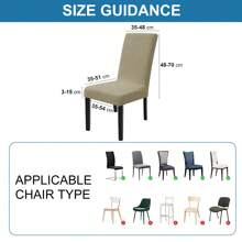 Ystyle Chair Covers With Backrest 2/4/6 Pieces, Stretch Chair Covers Living Room Kitchen, Universal Stretch Chair Covers, Modern Anti-Scratch Cat Chair Covers - Khaki - View 7