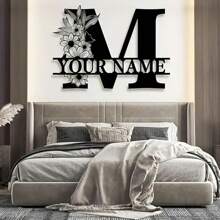 Biển tên kim loại tùy chỉnh - Nghệ thuật treo tường nhà và trang trí cửa trước theo yêu cầu, Quà tặng tân gia độc đáo - đen - Xem 23