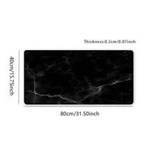 1pc Marble Pattern Mouse Pad Cool Black Desk Mat Office Desk Accessories With Stitched Edge Non-Slip XL Mousepad Rubber Base Keyboard Pad 35.4x15.7 Inch E-Sports Desk Pad For Office Home Gift For Women Back To School Gaming Mouse Pad Desk Accessories Office Supplies Office Desk Accessories Mouse Pad For Desk - Multicolor - View 7