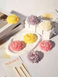 1 Nến thơm hình hoa mẫu đơn thời trang, có nhiều màu sắc và hương thơm, thích hợp để trang trí đơn giản trong phòng khách và phòng ngủ, đồ trang trí không khí ấm áp, quà tặng đám cưới và sinh nhật - Nhiều màu - Xem 5