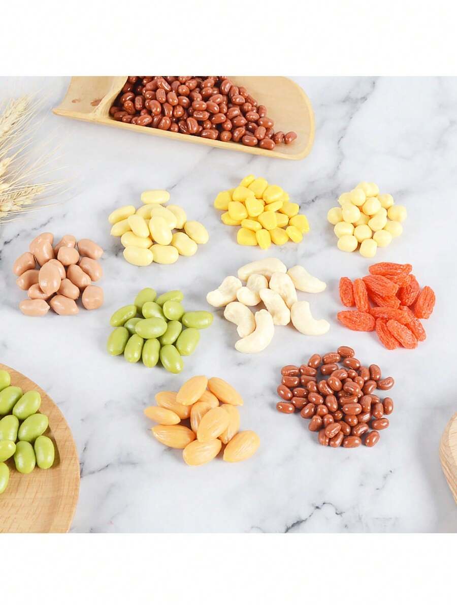 10g 模拟谷物，道具模拟玉米大豆黄豆大米食物游戏模型坚果腰果花生，摄影道具玩具，家居装饰，店铺展示工艺品，厨房派对和节日展示，DIY