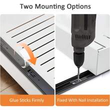 Pull Out Cabinet Organizer, Adjustable Expandable Slide Out Drawer, Roll-Out Sliding Drawer Organiser Shelf For Kitchen & Bathroom Storage, Easy Installation With Adhesive Film - White - View 6