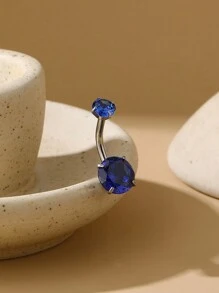 1 Chiếc Nhẫn Rốn Zirconia Thời Trang Và Tối Thiểu Bằng Thép Không Gỉ Cho Phụ Nữ Đeo Như Nút Bụng Cho Các Bữa Tiệc & Kỳ Nghỉ - 1 mảnh - Xem 10