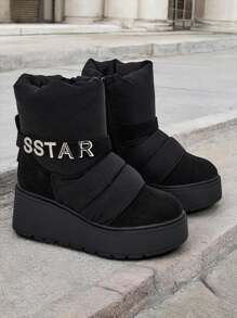 Royalfashion 女款 Fizo 雪地靴 - 黑色 - 查看 1