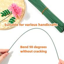 毛絨條手工配件組，毛絨條花手工，花束手工DIY材料包，花束莖部包裝，復活節手工人造花植物莖部金屬線手工DIY材料配件，手工用品毛絨莖 - 彩色 - 查看 9