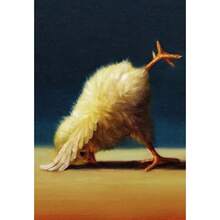 1 件有趣的动物运动海报和印刷品可爱瑜伽鸡复古墙壁艺术有氧运动姿势帆布画健身房无框架、家居装饰、房间装饰、墙壁装饰 - 彩色 - 查看 59