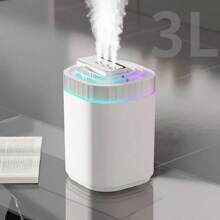 YTWO 大雾量加湿器，家用三喷头水雾香薰加湿器，卧室空气加湿器，所有棉芯必须取出并浸泡在水中至少3-5分钟。 - 白色 - 查看 9