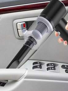 Mini Aspirador De Pó Automotivo Profissional 6000PA 120W Limpeza Aspirador De Pó Sem Fio /Aspirador Portátil Para Carro Multifunciona - Preto - Visão 3