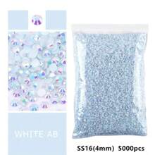 10000/5000/3000 件/包 AB 2-5 毫米树脂免烫散装水钻批发平底塑料水晶水钻 DIY 亮片适用于艺术和工艺品