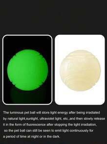 夜间发光跳跳球，狗宠物球，耐咬玩具球，大中小型犬磨牙训练玩具球（本产品为弹性球，本身不发光。 - 彩色 - 查看 8