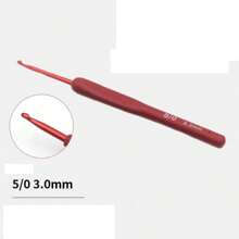 1-9 chiếc kim đan móc len đầu kim loại nhôm mềm nhiều màu sắc Bộ dụng cụ đan kim đan len dệt - Đỏ - Xem 20