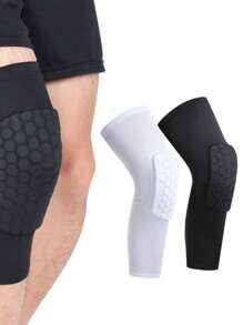 1 pieza Protector de rodilla de licra extendido para estudiantes, equipo de protección para baloncesto y fútbol, protector de pierna deportivo, protector de rodilla anti colisión en panal para accesorios de gimnasio, rodilleras deportivas, rodilleras de gimnasia
