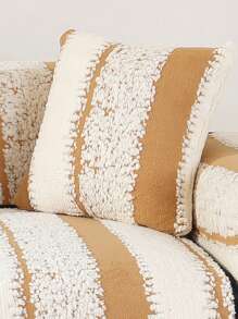 1pc Atmosphere Velvet Streaks Sofa Slipcover,Universal Non-Slip Pet-Friendly Sofa Mat, Protector For Living Room & Office Decor - Multicolor - View 18