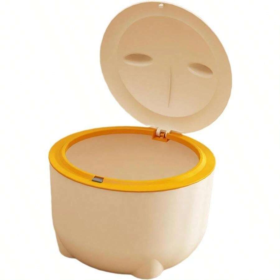 Covered Cat Litter Box With StepLid, Closed Cat Waste Bin, Indoor Cat