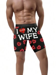 3pcs Men Underwear Digital Print Long Boxer Briefs For Men - Multicolor - View 2