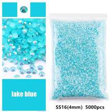 10000/5000/3000 件/包 AB 2-5 毫米树脂免烫散装水钻批发平底塑料水晶水钻 DIY 亮片适用于艺术和工艺品