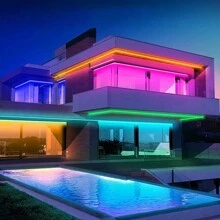 Dải đèn LED, Điều khiển bằng nút bấm, Nhiều màu thay đổi, Đèn chiếu sáng trong nhà, Đèn trang trí phòng, Đèn trang trí phòng ngủ điều khiển từ xa thông minh, Quầy bar, Phòng ngủ, Hành lang, Lối đi, Trang trí, Đèn trang trí sân trong - màu sắc - Xem 9