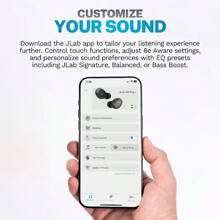 JLab Go Pop+ True Wireless Bluetooth Earbuds + USB Charging Case, Dual Connect, IPX4 Sweat Resistance, Bluetooth 5.1 Connection, 3 EQ Sound Settings Signature, Balanced, Bass Boost - Violet+ - View 6