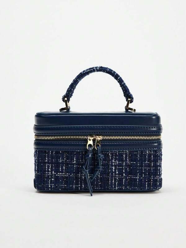 2024 Autumn/Winter New Small Square Bag Versatile Hard Shoulder Messenger Box Handbag For Women