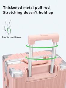 22x14x9 Carry On Luggage Hardside PC Aluminum Framed Travel Suitcase Suitcases Suit Case Travel Luggage Waterproof Carry On Suitcase Hand Luggage Pink Holiday Winter Bag For School School Accessories School Stuff - Dusty Pink - View 10