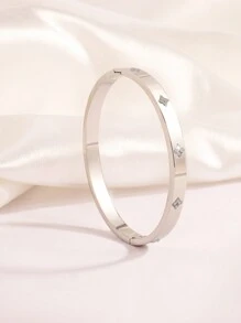 Camhanno 1 pièce de bracelet en acier inoxydable neutre délicat et polyvalent, parfait pour offrir à un ami