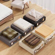 1 Pack Bed Sheet Organizers, Storage Bins With PU Leather Handle, Foldable Sheet Organizer For Linen Closet, Sheets Set Folder Keeper With Window XL (Queen & King Size) Organizing Bedding Container, Blanket Storage Bedroom, Organizer, Home Storage, White T Shirt Women, Black Pants Women, Ladies Winter Clothes, Dress,