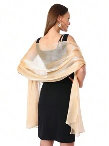 FADZOYLE 1pc Women Sheer Crepe Shawls And Wraps For Formal Evening Dress Soft Shimmer Lightweight Travel Festival Scarf Wedding Guest Shawl Wrap Bridesmaid Scarves - Scarf - View 15