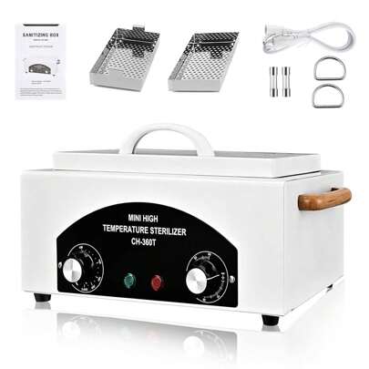 SHIXIONG Esterilizador de Alta Temperatura, 300W, 1.5L, Esterilizador de Herramientas de Manicura con Mango, Horno Esterilizador de Calor Seco, Adecuado para Toallas Calientes, Pinzas, Tijeras