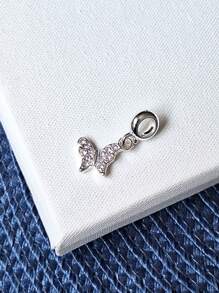 925 Silver Plated Butterfly Charm - Bạc - Xem 2