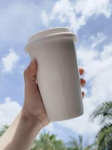 1 件 300 毫升双层陶瓷保温杯，拿铁艺术咖啡杯，易于清洁的情侣简易水杯，保持饮料凉爽，早餐杯，节日礼物咖啡杯 - 陶瓷水杯 - 查看 12