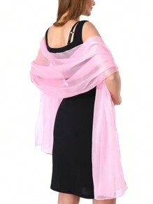 FADZOYLE 1件女士雪纺披肩/围巾，适合搭配正式晚礼服，柔软闪亮，轻盈舒适，是旅行、度假、婚礼、宾客、伴娘等场合的理想之选。 - 圍巾 - 查看 19