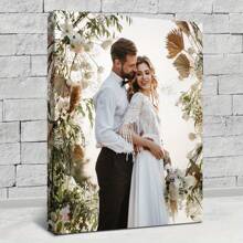 1pc Customized Canvas Art Printing Poster, Canvas Wall Art, Artwork Suitable For Bathroom, Bedroom, Office, Living Room, Wall Decor, Home Decor, Elegant, Fashionable, Minimalist, Modern, Customized, Personalized, Unique, Ideal Gift Gifts Birthday Graduation - White - View 2