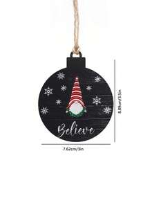 Đồ trang trí treo cây thông Noel, đồ trang trí bãi cỏ hai mặt có dây thừng, đồ trang trí treo sân ngoài trời (không phải hình cầu) cho đồ trang trí hiên nhà cây thông Noel (phong cách ấm áp) - màu đen - Xem 7