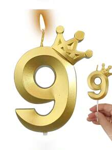 1 Nến sinh nhật hình vương miện vỏ sò vàng, Nến trang trí bánh kem cho tiệc từ 0-9 tuổi, Nến sinh nhật, Đồ trang trí sinh nhật, Chúc mừng sinh nhật, Nến bánh kem, Trang trí phòng - Vàng - Xem 11