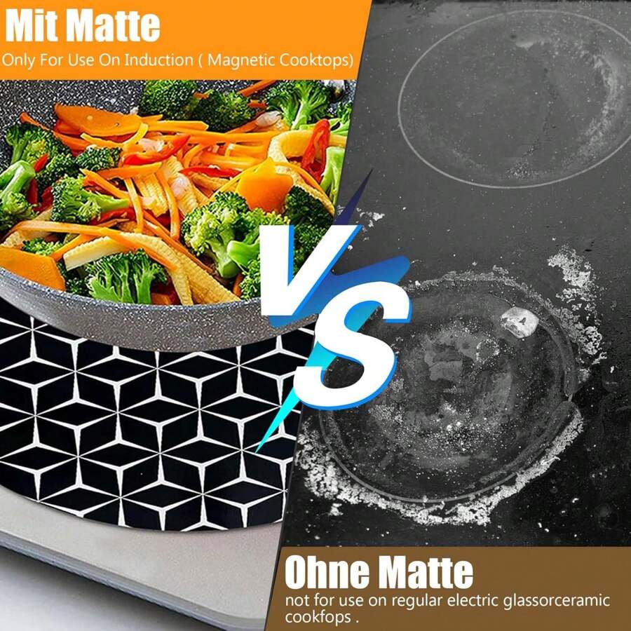 2pcs Nonstick Silicone Induction Cooker Mat, High Temperature