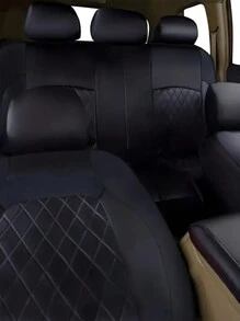 Luxury 5-Seater Car Seat Covers - PU Leather Quilted Design