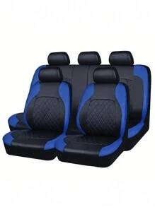 Luxury 5-Seater Car Seat Covers - PU Leather Quilted Design