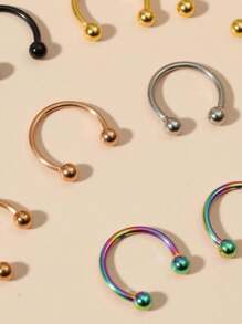 8pcs/16pcs/10pcs Stainless Steel C-Shaped Nose Rings
