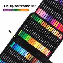 60/72/100/120 Colors Dual Brush Art Marker Double-Headed Washable Soft Brush Pens Blending Permanent Pen For Adult Lettering Painting Color Marker Pen Set - Multicolor - View 6