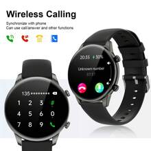 Hot New 1pc Unisex Silicone Smart Watch Band, Capable Of Dial/Answer Calls, Step Counting, Calorie Tracking, Multi-Sport Modes, Alarm, Incoming Call & Message Reminder, 1.5" Full Circle Touch Screen, Compatible With Android & IOS