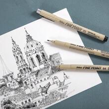 1/12Pcs Tip Pigment Liner Micron Ink Marker Pen For Manga Draw Sketching Needle Pen Hook Line Pen Sketch Stationery Set Art Supplies Back To School