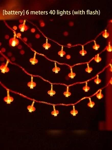 20 LED 红灯笼串灯，中国风仙女串灯，吊灯，适合新年、农历新年、派对装饰最佳礼物 - 紅色燈籠 - 查看 14