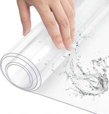 Mercury Textil Mantel de PVC Transparente Grosor de 0,11mm/0,18mm/0,25mm/0,50mm, Anchura de 140cm Impermeable, Hule Cubre Mesa Anti Manchas, Ideal para Proteger Muebles, Protector de Mesa de Comedor o Cocina Rectangular. Entrega gratuita 24h/48h Península Ibérica - 0,25mm Anchura 140CM - Ver 1