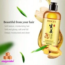 Champú de jengibre con control de aceite espeso y anticaspa 300 ml - Naranja Quemada - Ver 3