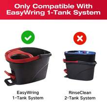 2/3 包超细纤维除尘拖把垫，替换拖把头，兼容 O-Cedar/Viledo1 水箱系统可调节墙面清洁拖把，超细纤维拖把替换装，干湿拖把-红色（不含拖把手柄） - 紅色 - 查看 3