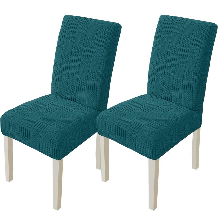 Ystyle Chair Covers With Backrest 4/6 Pieces, Stretch Chair Cover, Universal Chair Covers For Dining Room Kitchen, Washable Removable, Easy To Clean And Durable - Dark Green - View 1