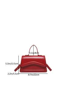 Fashionable Minimalist Solid Color Oblique Shoulder Hand-Carry Crossbody Small Square Bag For Women